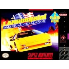 Lamborghini American Challenge SNES box art – retro game for Super Nintendo