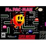 Ms. Pac-Man SNES box art – retro game for Super Nintendo