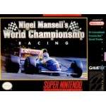 Nigel Mansell's World Championship Racing SNES box art – racing game for Super Nintendo