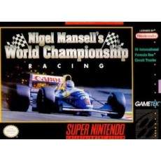 Nigel Mansell's World Championship Racing SNES box art – racing game for Super Nintendo