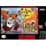 The Ren and Stimpy Show Fire Dogs SNES box art – retro game for Super Nintendo