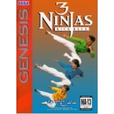 Sega Genesis Box Art 3 Ninjas Kick Back