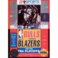 Sega Genesis Box Art Bulls Vs Blazers and the NBA Playoffs