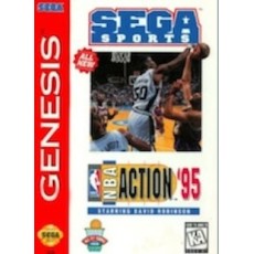Sega Genesis Box Art NBA Action '95 starring David Robinson