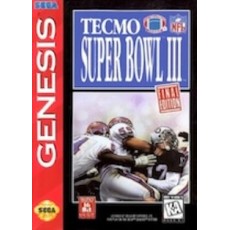 Sega Genesis Box Art Tecmo Super Bowl III