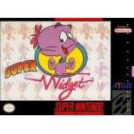 Super Widget SNES box art – retro game for Super Nintendo