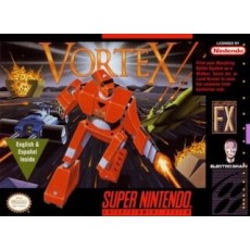 Vortex SNES box art – retro game for Super Nintendo