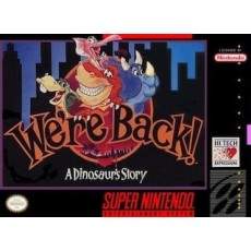 We're Back A Dinosaur Story SNES box art – retro game for Super Nintendo
