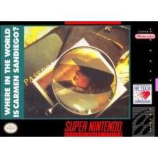 Where in the World is Carmen Sandiego SNES box art – retro game for Super Nintendo