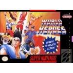 World Heroes SNES box art – retro game for Super Nintendo