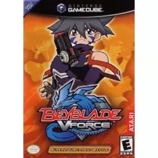 Beyblade V Force Super Tournament Battle GameCube box art – action game for Nintendo GameCube