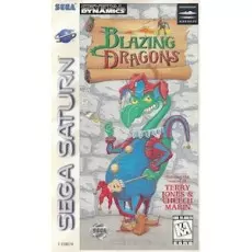 Blazing Dragons Sega Saturn box art – RPG shooter hybrid for Sega Saturn