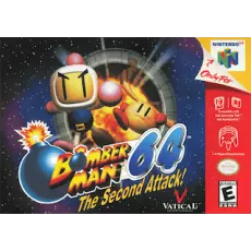 Bomberman 64 Second Attack N64 box art – action-puzzle game for Nintendo 64