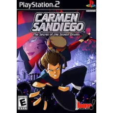 Carmen Sandiego The Secret of the Stolen Drums art work – video game for PlayStation 2