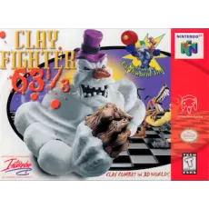 Clay Fighter 63 1/3 N64 box art – retro game for Nintendo 64