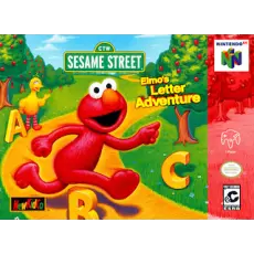 Elmo's Letter Adventure N64 box art – retro game for Nintendo 64