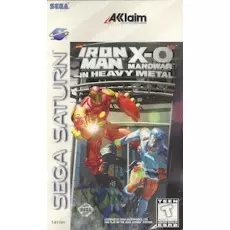 Iron Man X-O Manowar in Heavy Metal Sega Saturn box art – retro game for Sega Saturn