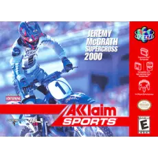 Jeremy McGrath Supercross 2000 N64 box art – retro game for Nintendo 64