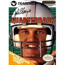 John Elway's Quarterback NES box art – classic 8-bit game for Nintendo NES