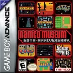 Namco Museum 50th Anniversary art work – action game for Nintendo Game Boy Advance