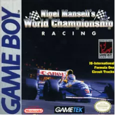 Nigel Mansell's World Championship Racing Game Boy box art – classic retro game for GameBoy