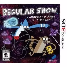 Regular Show Mordecai & Rigby in 8-Bit Land art work – action game for Nintendo 3DS
