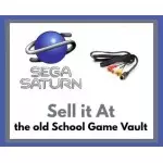 Official Sega Saturn AV cable with composite audio and video connectors for the console