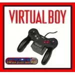 Official Virtual Boy controller with dual D-pads and Nintendo branding on black surface