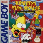 Krusty's Fun House Game Boy box art – classic retro game for GameBoy