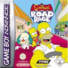 The Simpsons Road Rage art work – action game for Nintendo Game Boy Advance