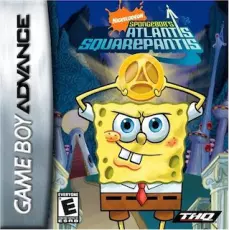 SpongeBob's Atlantis SquarePantis art work – licensed action game for Nintendo Game Boy Advance