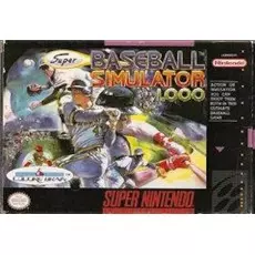 Super Baseball Simulator 1.000 SNES box art – retro game for Super Nintendo