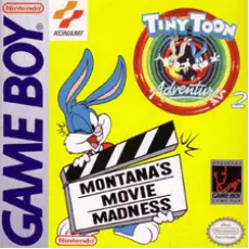 Tiny Toon Adventures 2 Montana's Movie Madness Game Boy box art – classic retro game for GameBoy