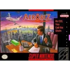 Aerobiz SNES box art – retro game for Super Nintendo