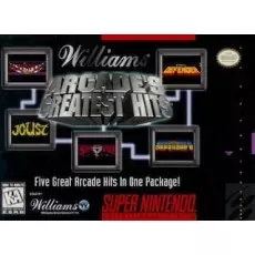 Williams Arcade's Greatest Hits SNES box art – retro game for Super Nintendo