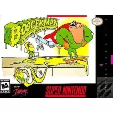 Boogerman A Pick and Flick Adventure SNES box art – retro game for Super Nintendo