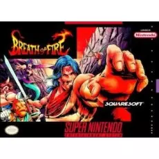 Breath of Fire SNES box art – retro game for Super Nintendo
