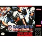 Capcom's MVP Football SNES box art – retro game for Super Nintendo