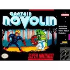 Captain Novolin SNES box art – retro game for Super Nintendo
