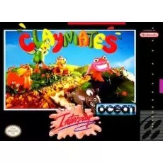 Claymates SNES box art – retro game for Super Nintendo