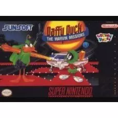 Daffy Duck Marvin Missions SNES box art – retro game for Super Nintendo