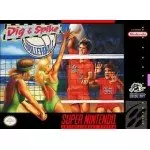 Dig and Spike Volleyball SNES box art – retro game for Super Nintendo