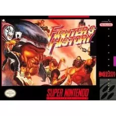 Fighter's History SNES box art – fighting game for Super Nintendo