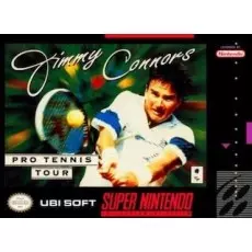 Jimmy Connors Pro Tennis Tour SNES box art – retro game for Super Nintendo