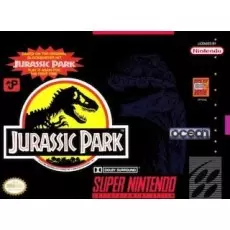 Jurassic Park SNES box art – retro game for Super Nintendo