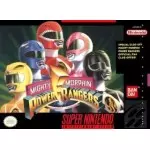 Mighty Morphin Power Rangers SNES box art – licensed action game for Super Nintendo