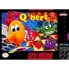 Q*bert 3 SNES box art – retro game for Super Nintendo