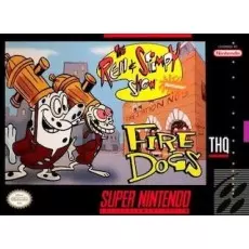 The Ren and Stimpy Show Fire Dogs SNES box art – retro game for Super Nintendo