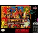 Romance of the Three Kingdoms III Dragon of Destiny SNES box art – retro game for Super Nintendo