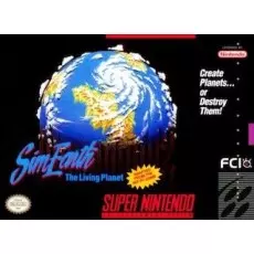 Sim Earth the Living Planet SNES box art – retro game for Super Nintendo